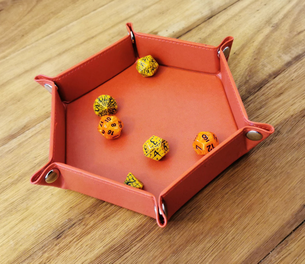 Let's Play Games Hex Dice Tray 6" Red