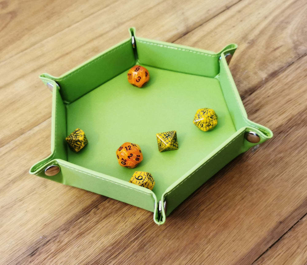 Let's Play Games Hex Dice Tray 6" Green
