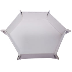 Let's Play Games Hex Dice Tray 6" White