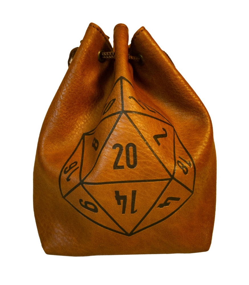 Let's Play Games Dice Bag - Large Brown