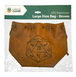 Let's Play Games Dice Bag - Large Brown