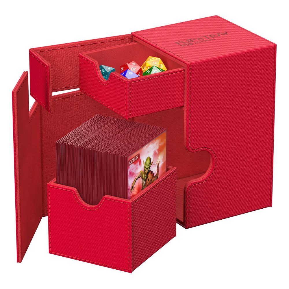 Ultimate Guard - Flip'n'tray 100+ XenoSkin Monocolor Red Deck Box
