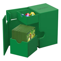 Ultimate Guard - Flip'n'tray 100+ XenoSkin Monocolor Green Deck Box
