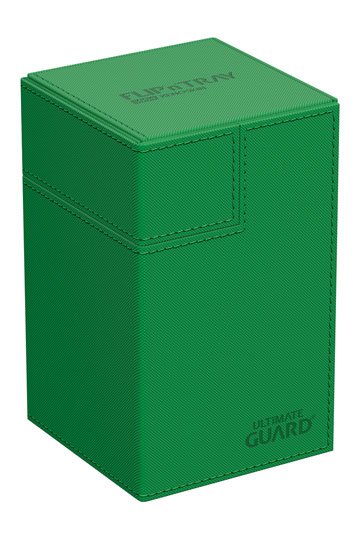 Ultimate Guard - Flip'n'tray 100+ XenoSkin Monocolor Green Deck Box