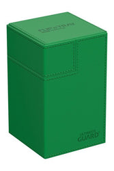 Ultimate Guard - Flip'n'tray 100+ XenoSkin Monocolor Green Deck Box