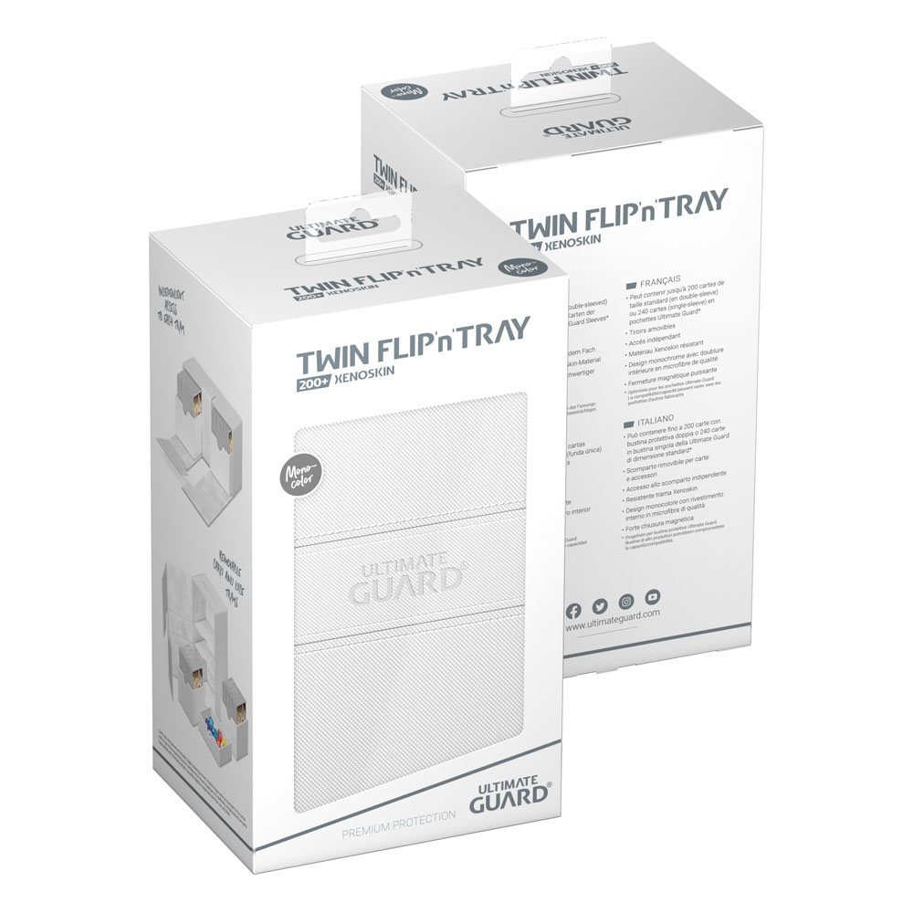 Ultimate Guard - Twin Flip'n'tray 200+ XenoSkin Monocolor White Deck Box
