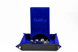 FanRoll - Fold Up Velvet Dice Tower (Blue)