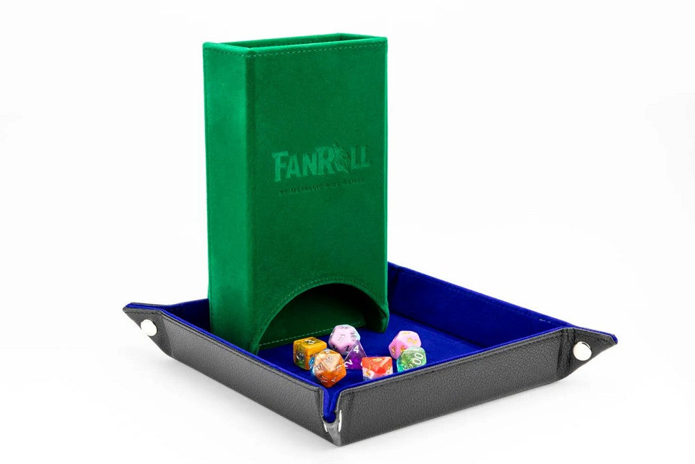 FanRoll - Fold Up Velvet Dice Tower (Green)