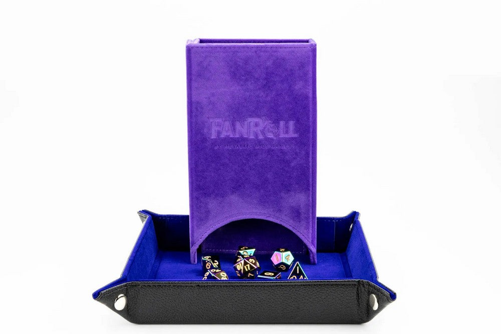 FanRoll - Fold Up Velvet Dice Tower (Purple)