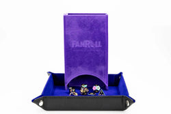 FanRoll - Fold Up Velvet Dice Tower (Purple)