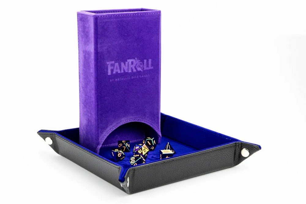 FanRoll - Fold Up Velvet Dice Tower (Purple)