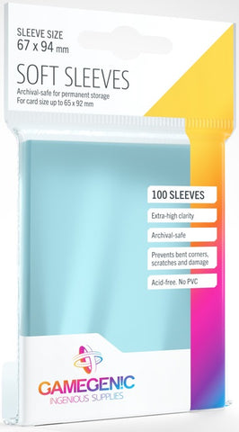Gamegenic: Soft Card Sleeves 100ct - (67mm x 94mm)