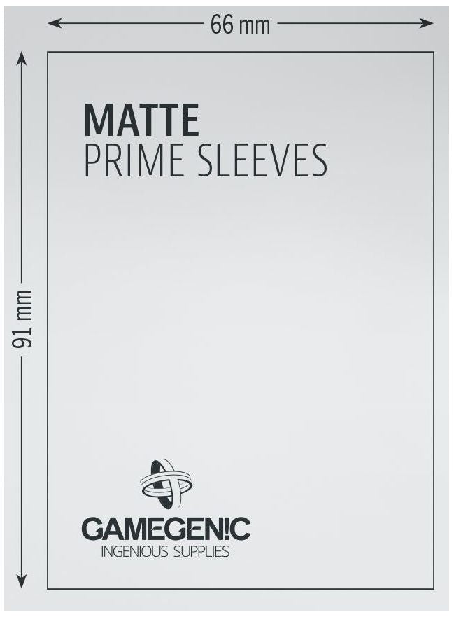 Gamegenic: Standard Size Sleeves 100ct - Matte Prime Blue 66 x 91 mm