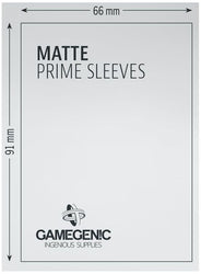 Gamegenic: Standard Size Sleeves 100ct - Matte Prime Blue 66 x 91 mm