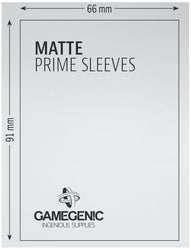 Gamegenic: Standard Size Sleeves 100ct - Matte Prime White 66 x 91 mm