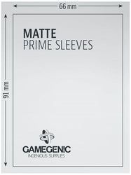 Gamegenic: Standard Size Sleeves 100ct - Matte Prime Black 66 x 91 mm