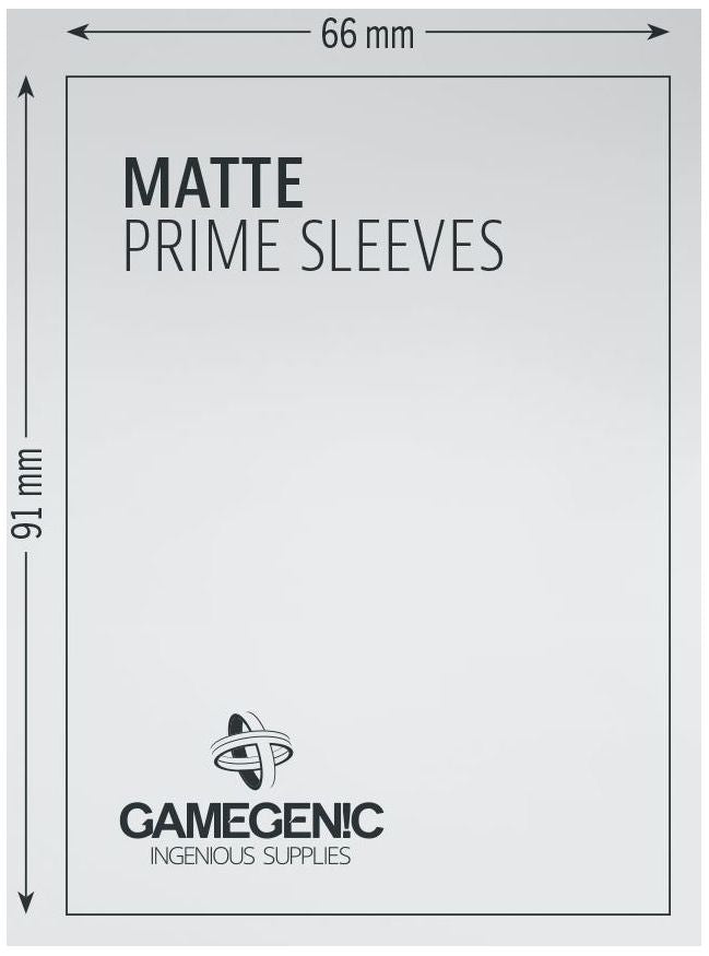 Gamegenic: Standard Size Sleeves 100ct - Matte Prime Green 66 x 91 mm
