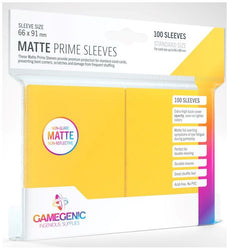 Gamegenic: Standard Size Sleeves 100ct - Matte Prime Yellow 66 x 91 mm