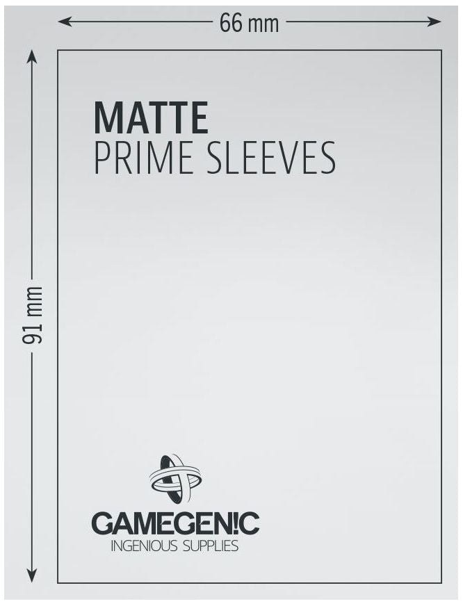 Gamegenic: Standard Size Sleeves 100ct - Matte Prime Yellow 66 x 91 mm