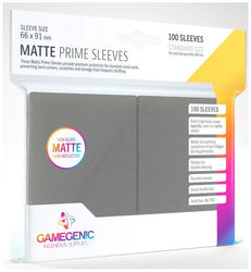 Gamegenic: Standard Size Sleeves 100ct - Matte Prime Dark Gray 66 x 91 mm