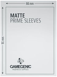 Gamegenic: Standard Size Sleeves 100ct - Matte Prime Dark Gray 66 x 91 mm