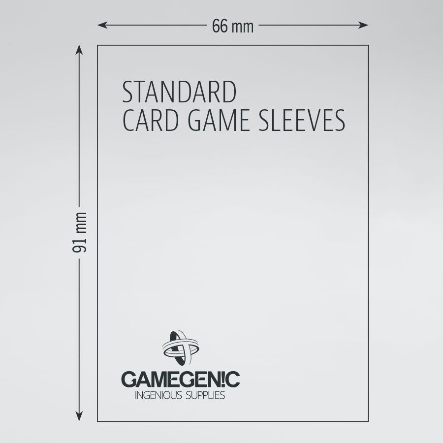 Gamegenic: Board Game Sleeves Standard Card Game Size Value Pack 200ct - Prime Clear 66 x 91 mm