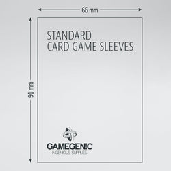 Gamegenic: Board Game Sleeves Standard Card Game Size Value Pack 200ct - Prime Clear 66 x 91 mm