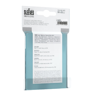 Gamesgenic Just Sleeves: Standard Size Inner Sleeves 100ct - 64 x 89 mm clear