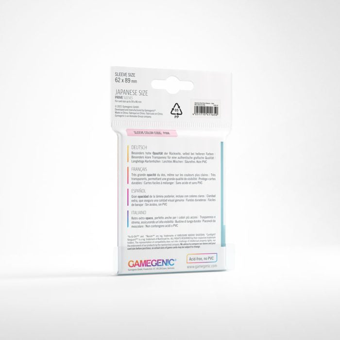 Gamegenic: Japanese Size 60ct - Clear Prime Sleeves