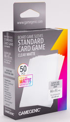 Gamegenic: Board Game Sleeves Standard Size 50ct - Matte Clear 66 x 91 mm