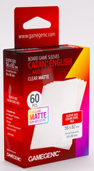Gamegenic: Board Game Sleeves Catan® English Size 60ct - Matte Clear 56 x 82 mm