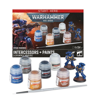 Warhammer 40,000: Space Marines - Intercessors + Paint Set