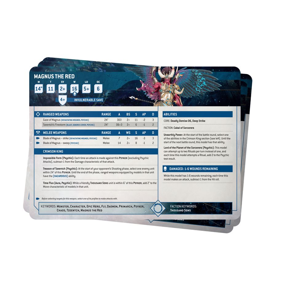Warhammer 40,000: Datasheet Cards - Thousand Sons 10th Edition