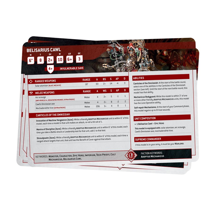 Warhammer 40,000: Datasheet Cards - Adeptus Mechanicus 10th Edition