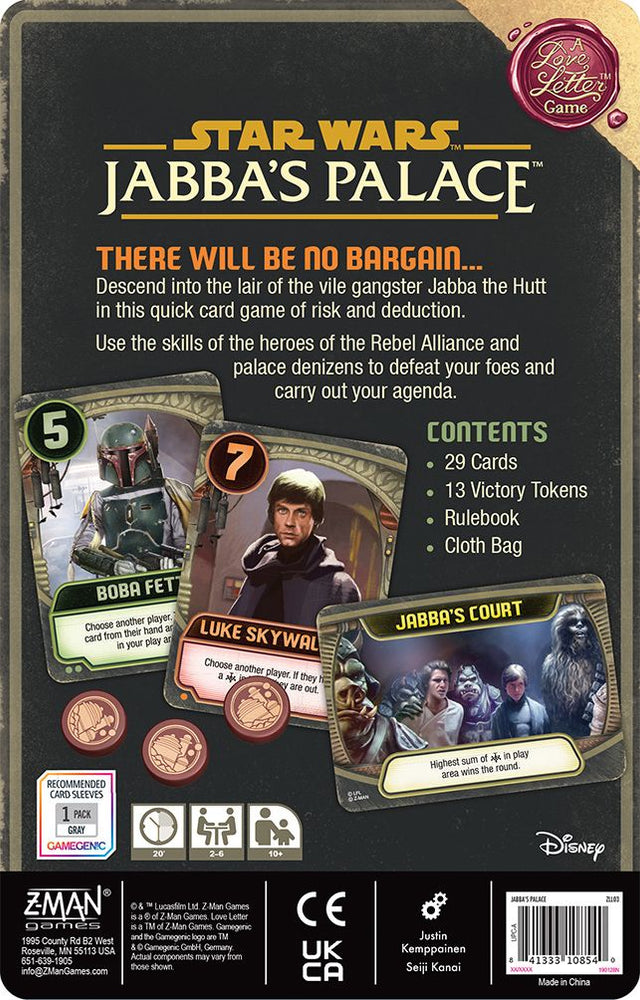 Star Wars Jabba's Palace: A Love Letter Game