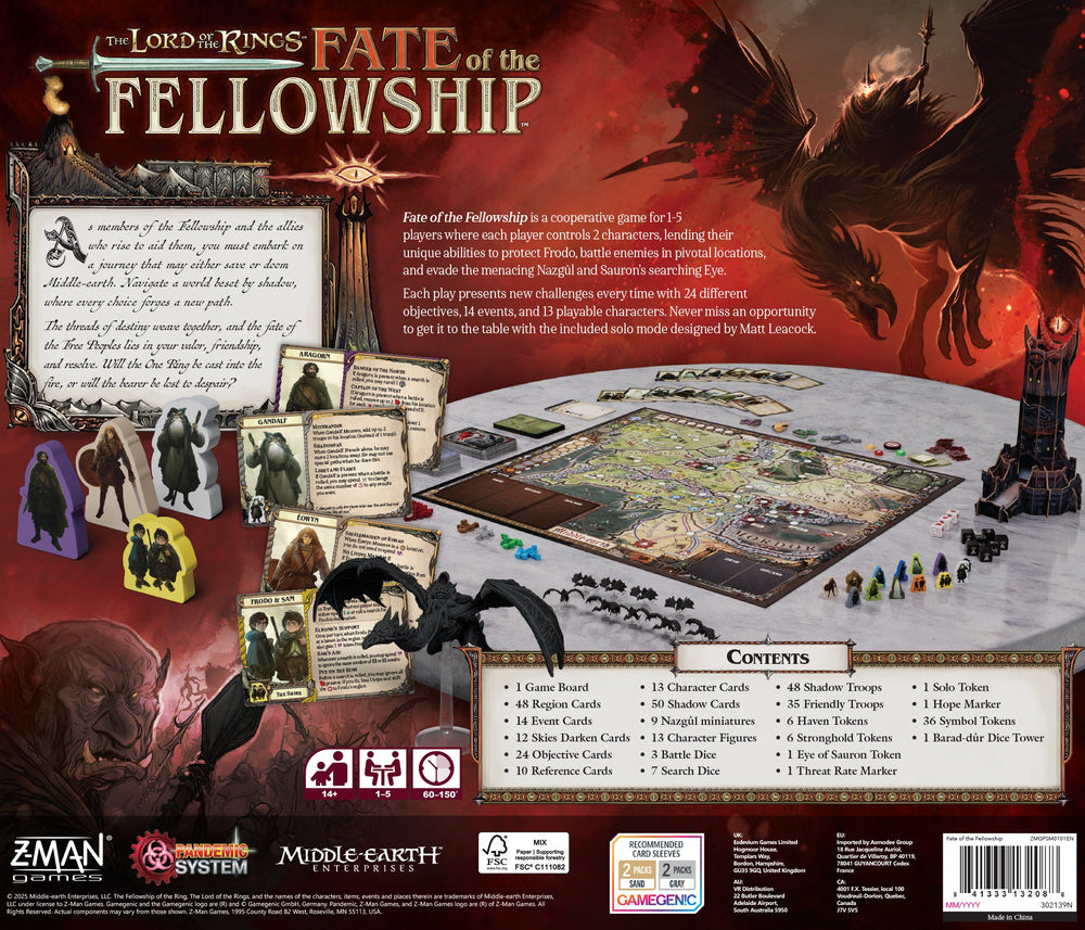 The Lord of the Rings: Fate of the Fellowship - A Pandemic System Game