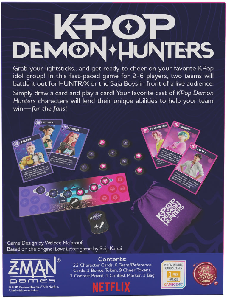 KPOP Demon Hunters: Battle for the Spotlight (A Love Letter Game)