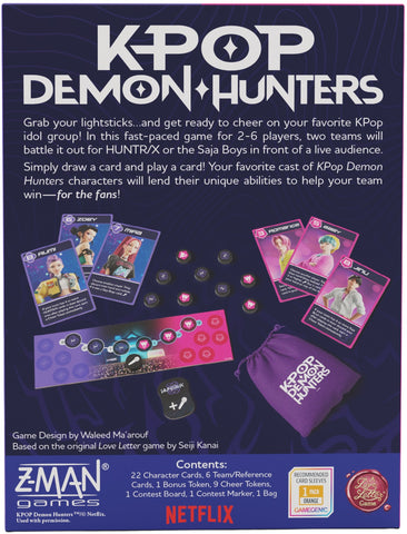KPOP Demon Hunters: Battle for the Spotlight (A Love Letter Game)
