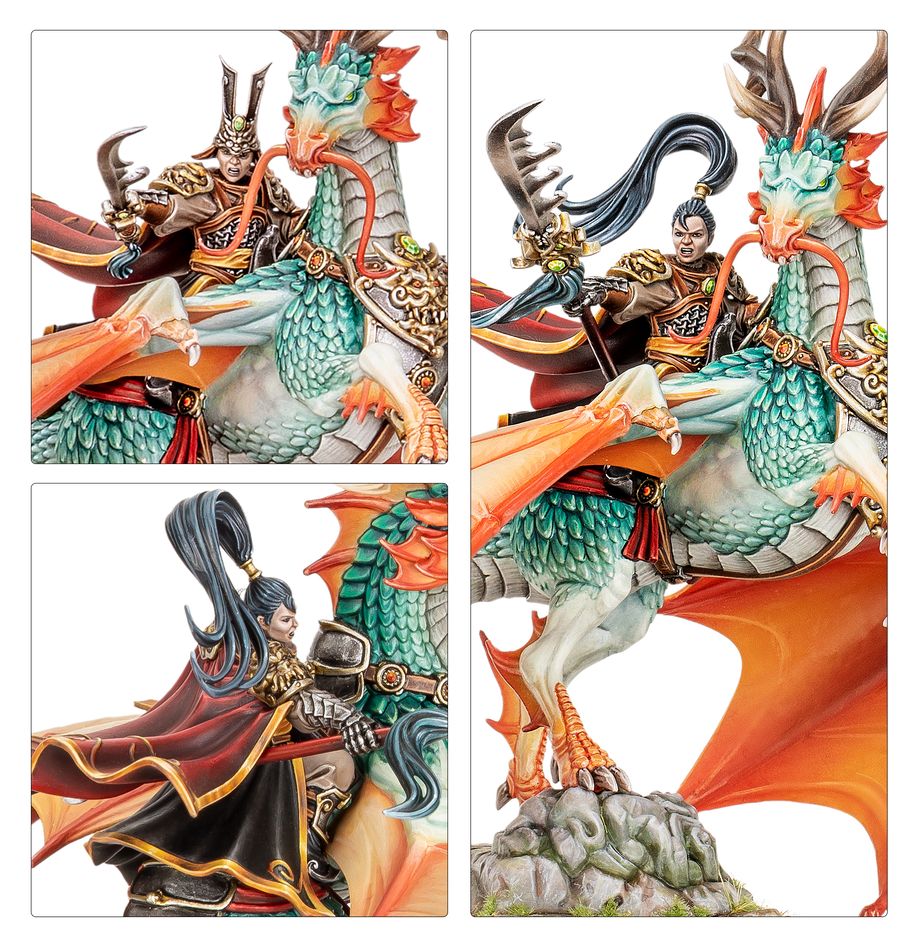 Warhammer The Old World: Grand Cathay - Shugengan Lord on Great Spirit Longmar
