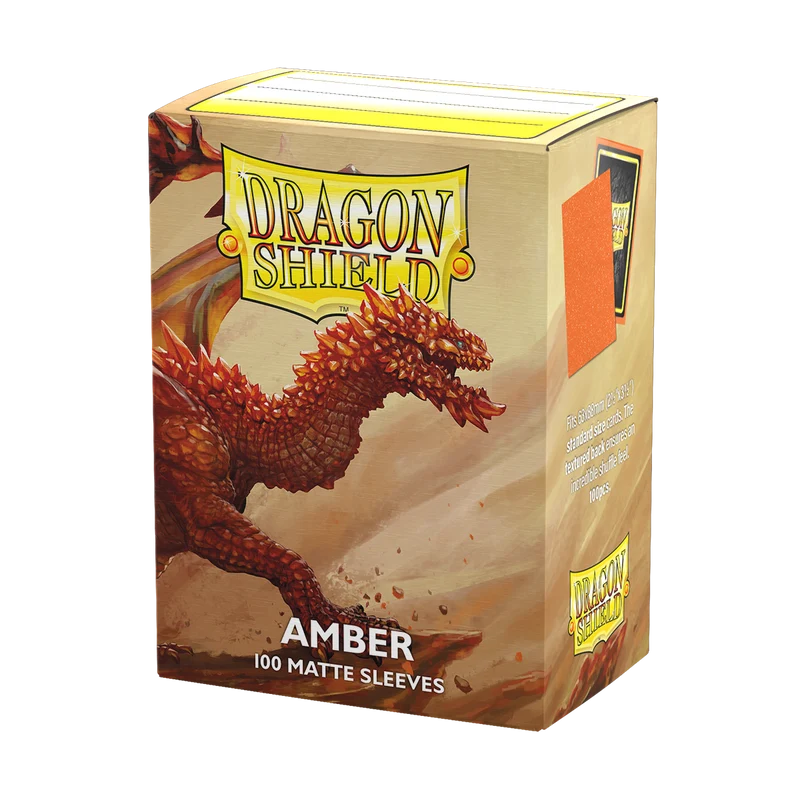 Dragon Shield: Standard 100ct Sleeves - Amber (Matte)