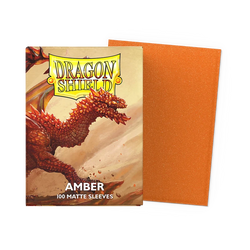 Dragon Shield: Standard 100ct Sleeves - Amber (Matte)