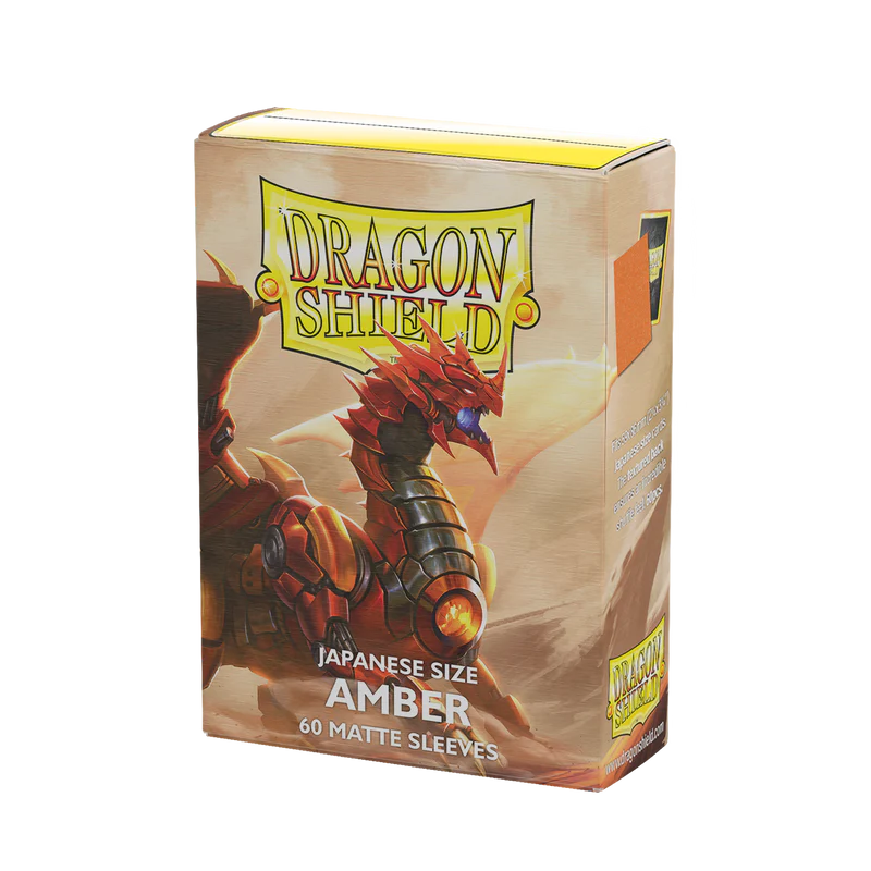 Dragon Shield: Japenese Size 60ct Sleeves - Amber (Matte)