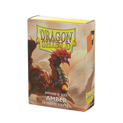 Dragon Shield: Japenese Size 60ct Sleeves - Amber (Matte)