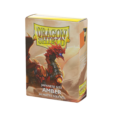 Dragon Shield: Japenese Size 60ct Sleeves - Amber (Matte)