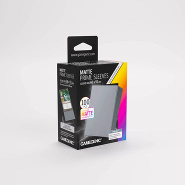 Gamegenic: Standard Size Sleeves 100ct - Matte Prime Dark Gray 66 x 91 mm