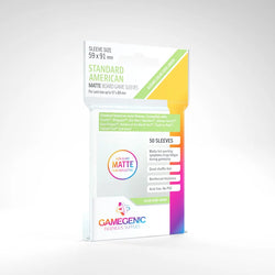 Gamegenic: Board Game Sleeves Standard American Size 50ct - Matte Clear 59 x 91 mm