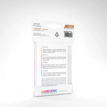 Gamegenic: Board Game Sleeves 7 Wonders™ Size 80ct - Matte Clear 67 x 103 mm