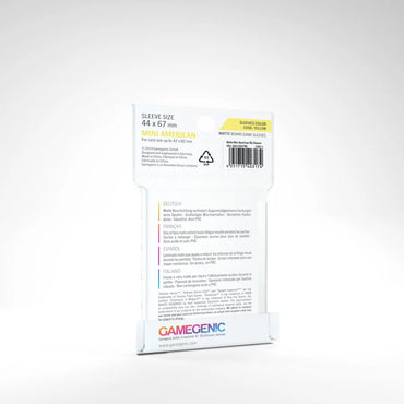 Gamegenic: Board Game Sleeves Mini American Size 50ct - Matte Clear 44 x 67 mm