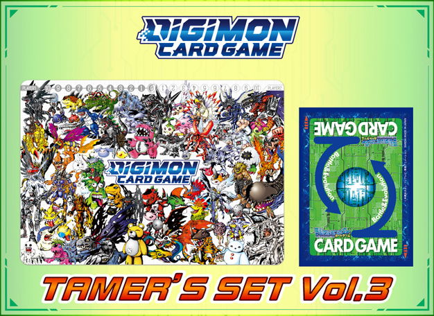 digimon card game tamer's set 3 This product is a set of a sleeve designed on the back of the nostalgic Digital Monster Card Game and a playmat that uses the illustrations of the Digimon Encyclopedia Digimon TCG welcome tamers event