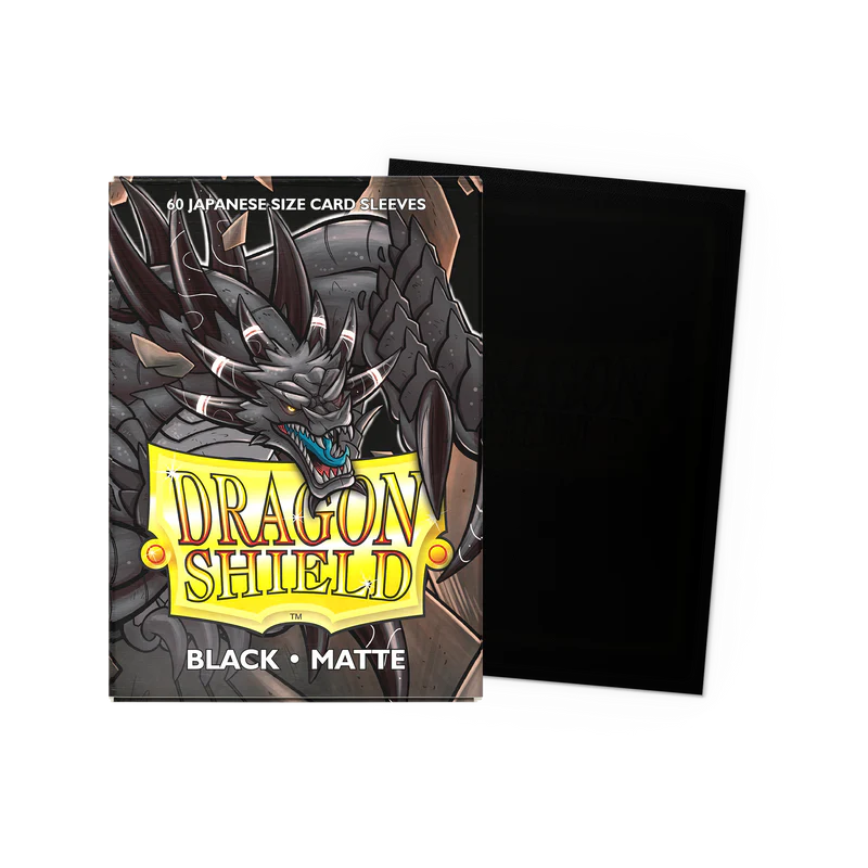 Dragon Shield: Japanese Size 60ct Sleeves - Black (Matte)